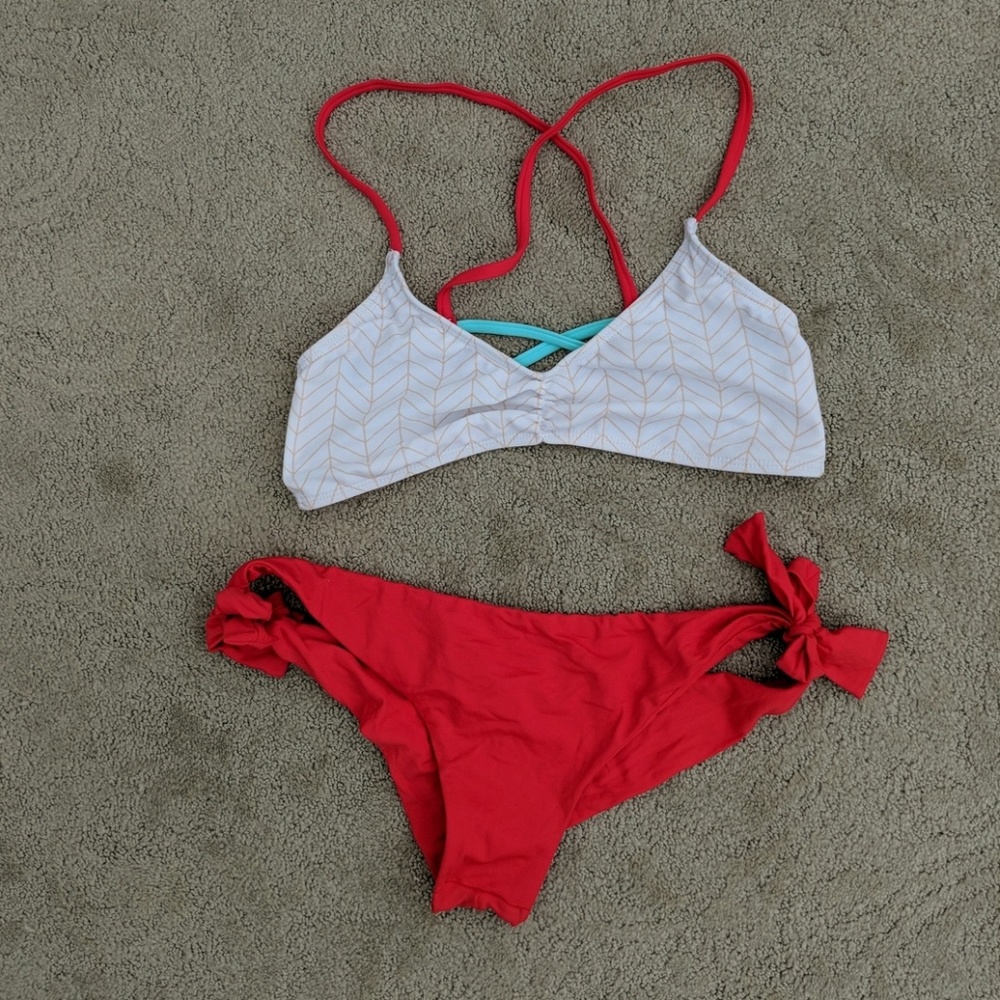 Sensi Graves White and Red Bikini